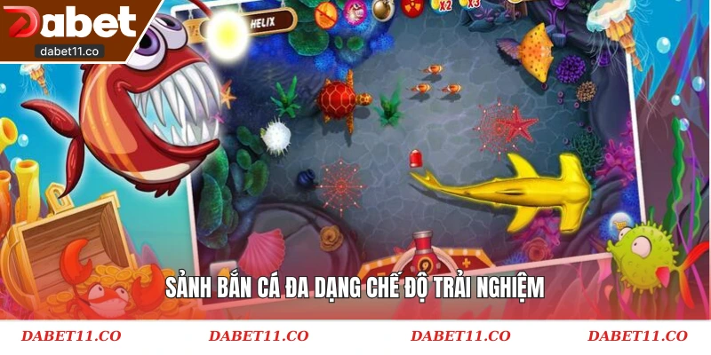 Sảnh bắn cá đa dạng chế độ trải nghiệm